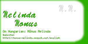 melinda monus business card